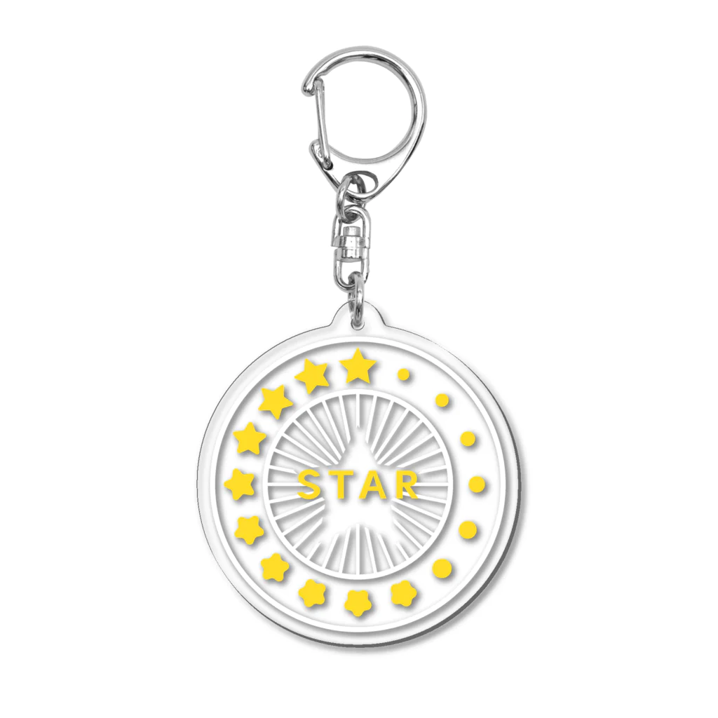 ハナドリカ SUZURI店のスターローディング Acrylic Key Chain