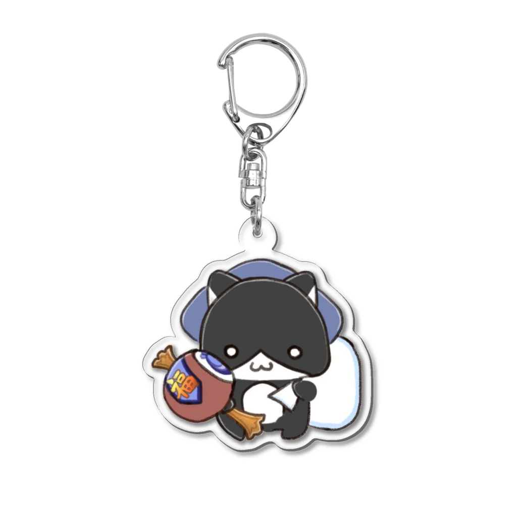 琥珀アンダーソン🍀ねこ七福にゃ～の大黒にゃん（ねこ七福にゃ～） Acrylic Key Chain