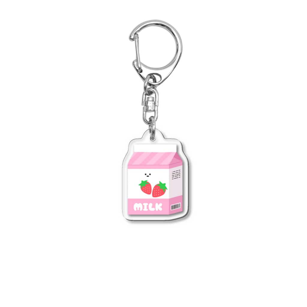 いちごミルクくん Acrylic Key Chain By あめ Create Ame0v0 Suzuri