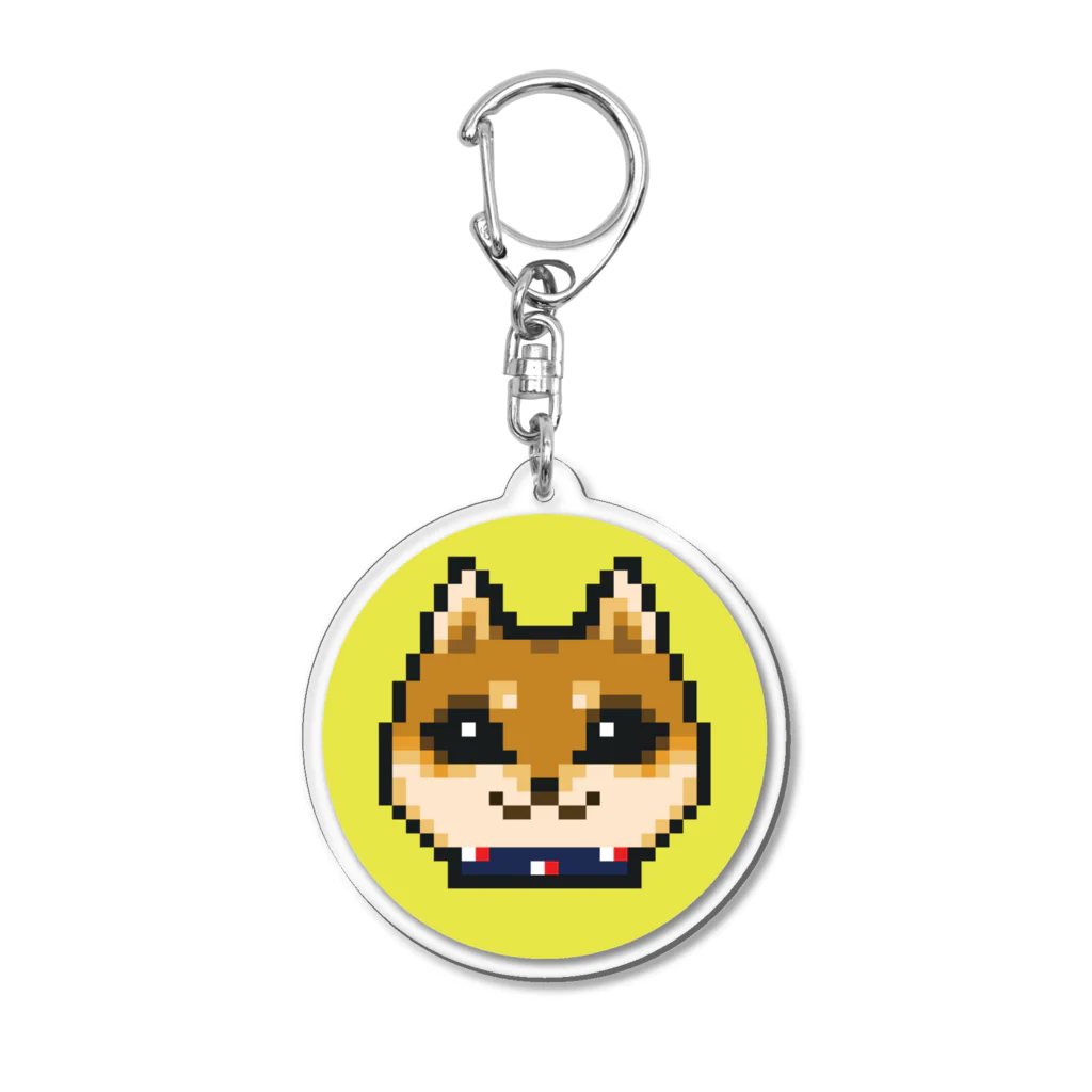 🐕chiki🐕のドット絵あかしば Acrylic Key Chain