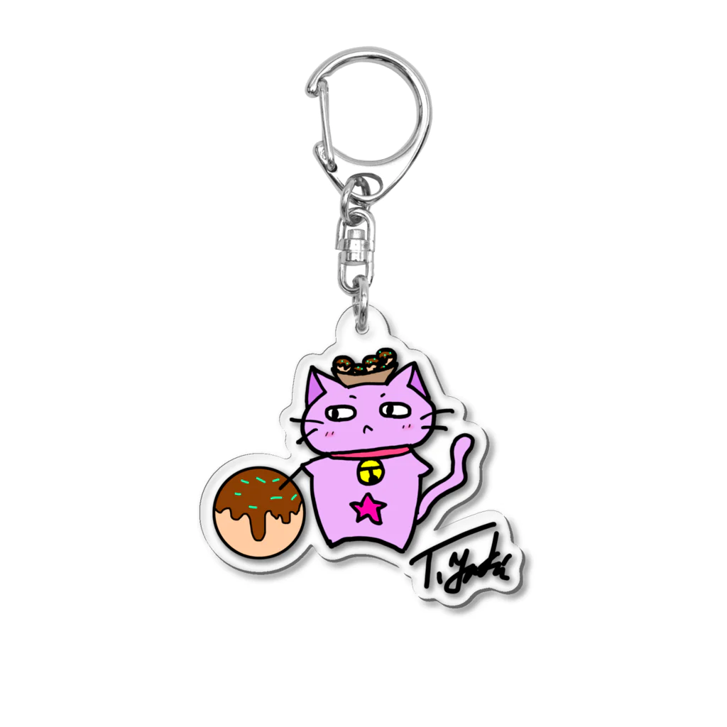 きっとこれが帯刀(仮)のたこ焼きもったねこ アクキー Acrylic Key Chain