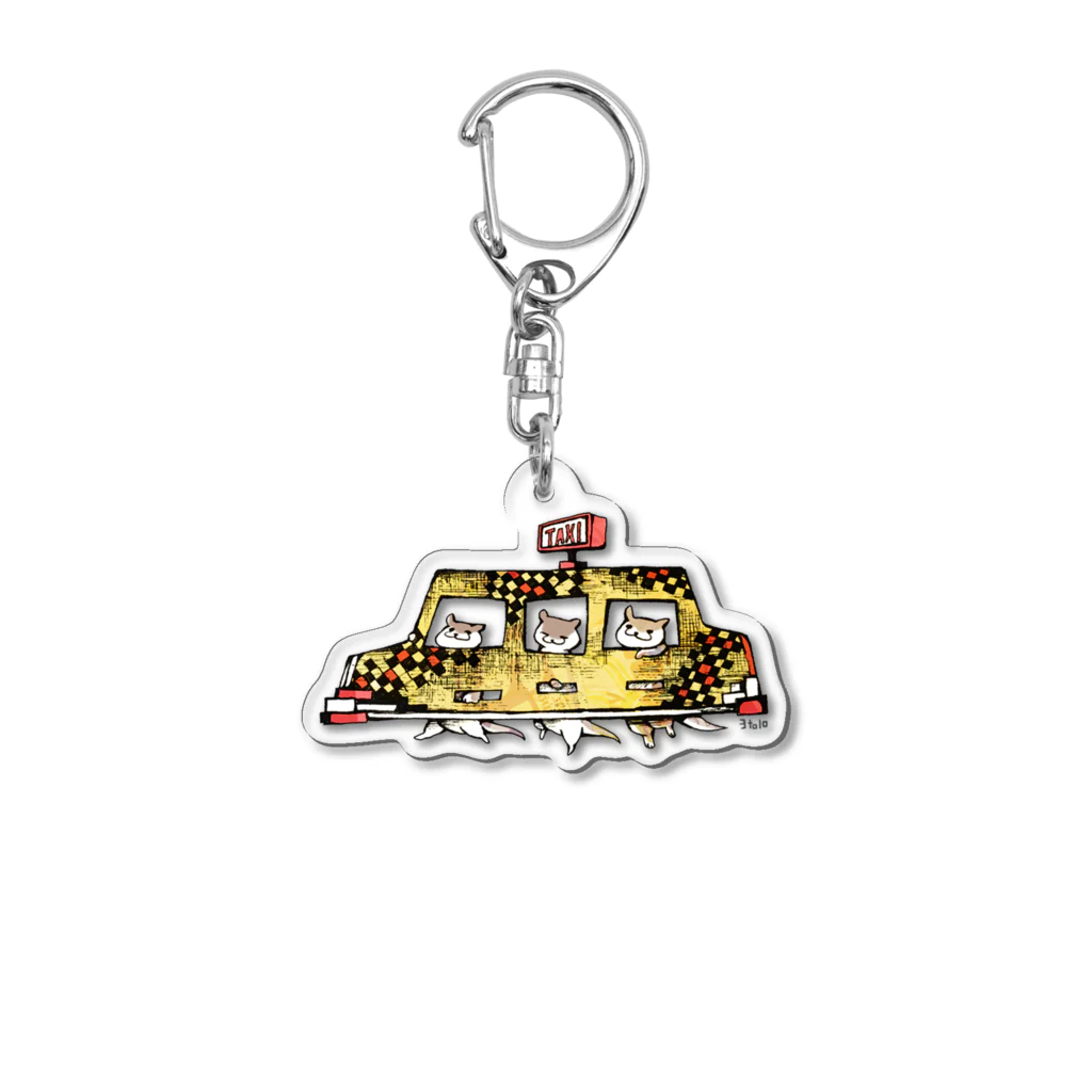 3to10 Online Store SUZURI店のかわうそタクシー Acrylic Key Chain