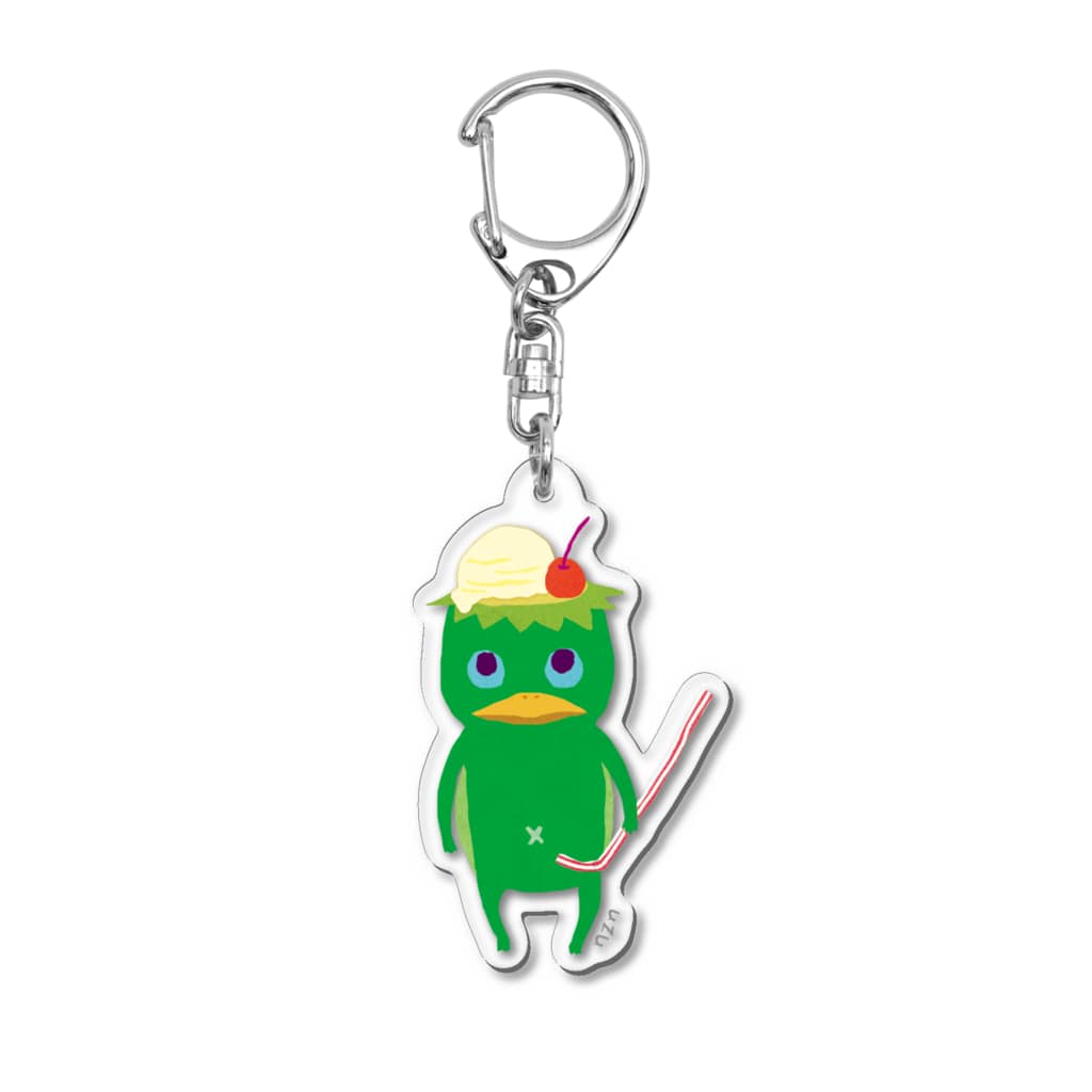 おばけ商店のおばけキーホルダー＜クリームソーダになりたい河童＞ Acrylic Key Chain