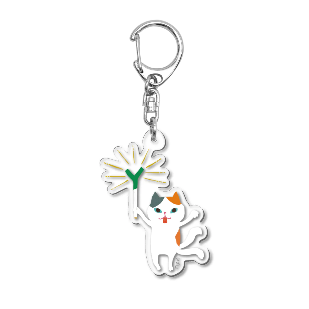 おばけ商店のおばけキーホルダー＜ネギを信仰する猫又＞ Acrylic Key Chain