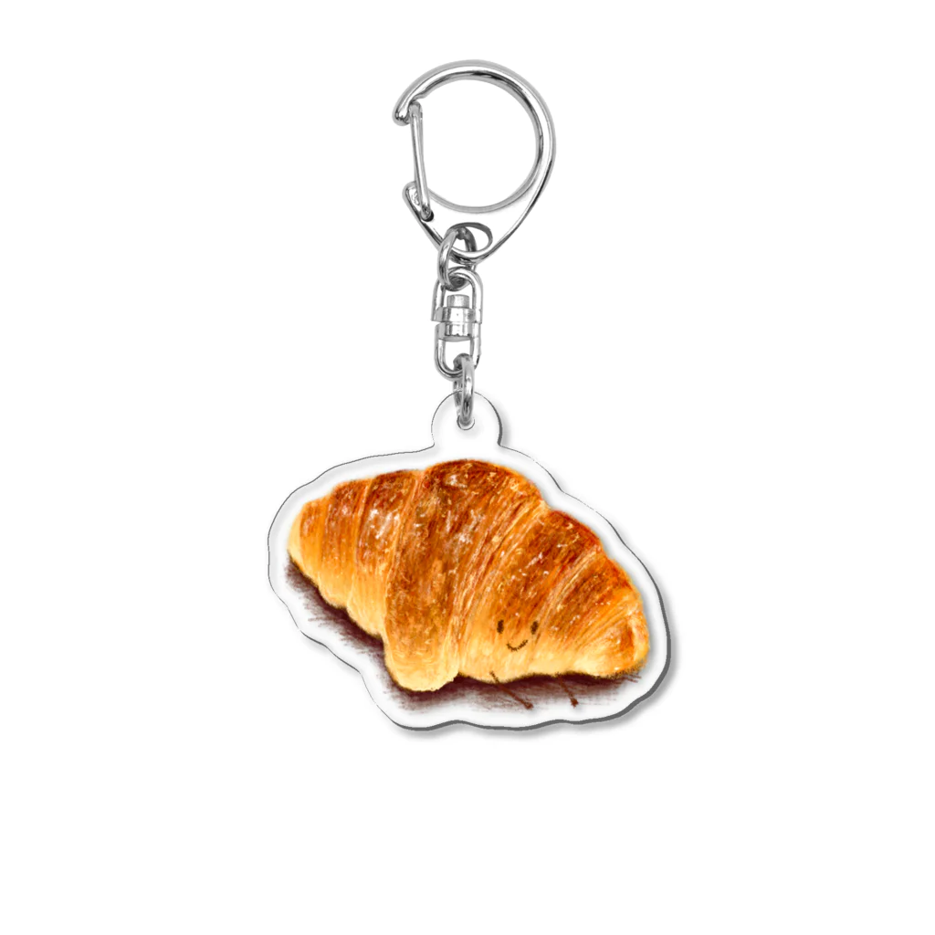 いわさきまゆこ｜食べ物イラストのバタークロワッサン Acrylic Key Chain