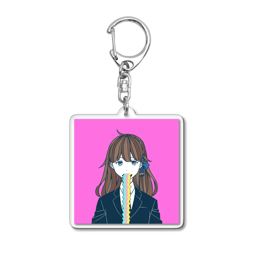 Emma KAWAII CollectionのSuit Emma Rainbow Puke Acrylic Key Chain