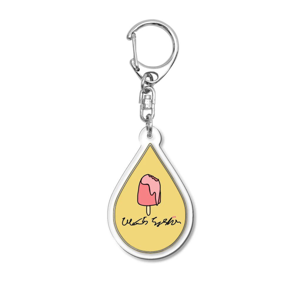 mami.wのアイス(イエロー) Acrylic Key Chain