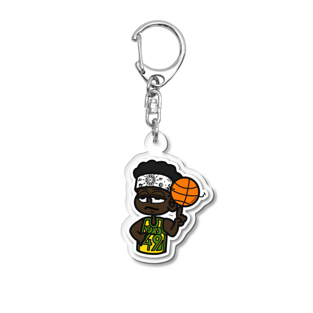 qqqの【Storong basketball playr】 アクリルキーホルダー