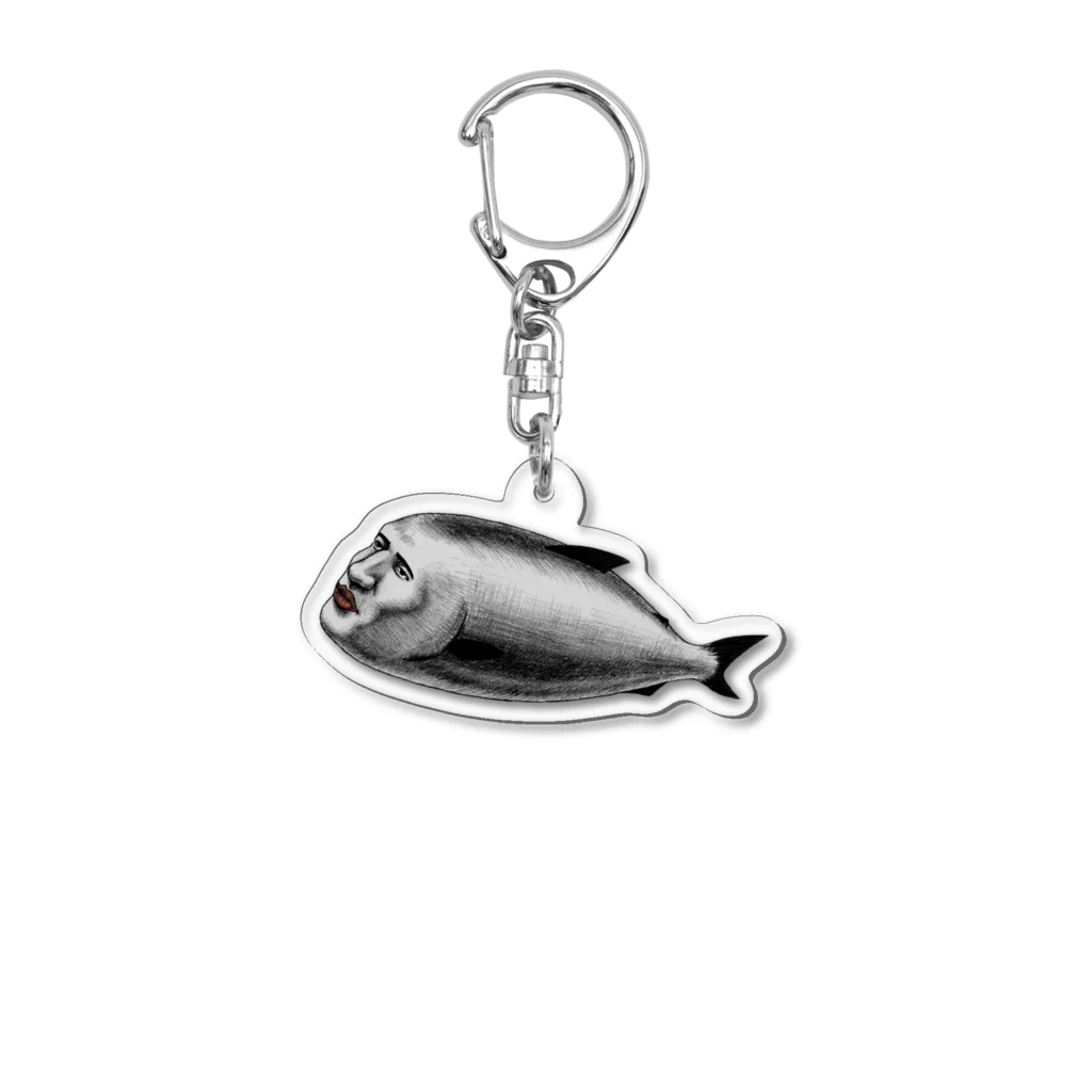 むっちり村ショップの魚（森の安藤） Acrylic Key Chain