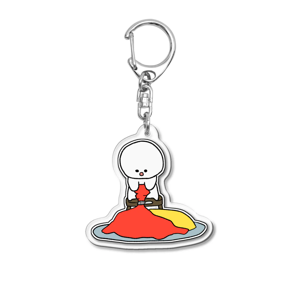 たぬちゃんしょっぷのおむけちゃ Acrylic Key Chain