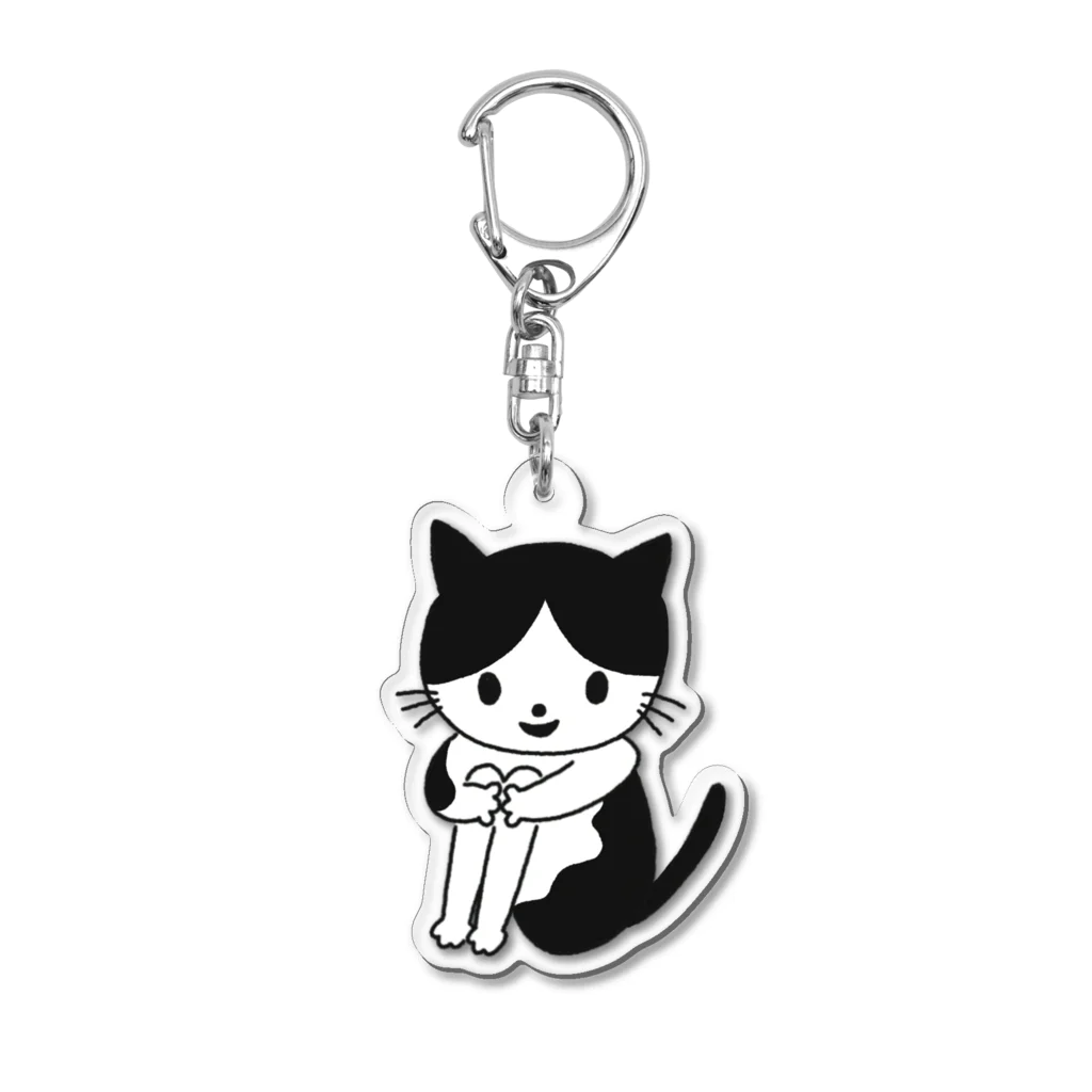 Futakawa Mayuのグッズショップのねこちゃん　ハチワレ アクリルキーホルダー