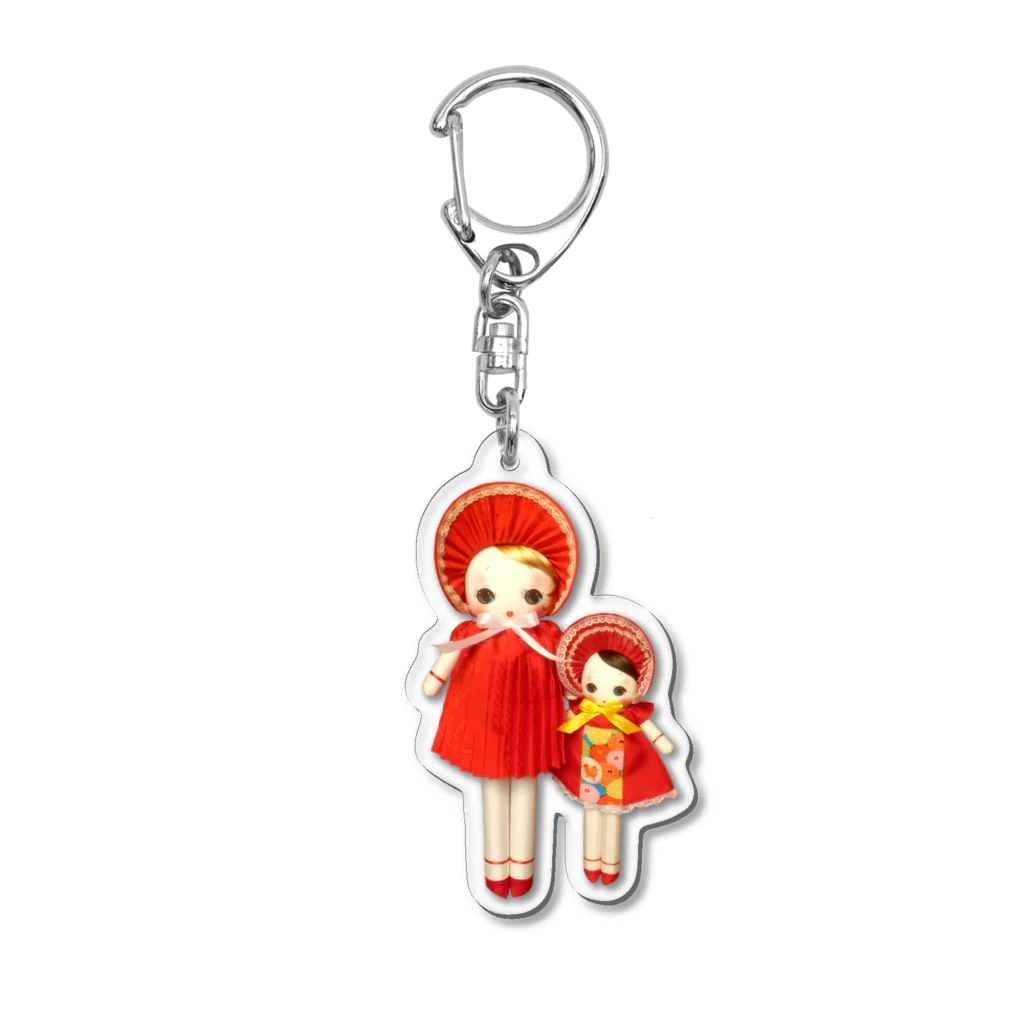 麻琴 (Makoto)の文化人形 紅&宙 アクリルキーホルダー Acrylic Key Chain