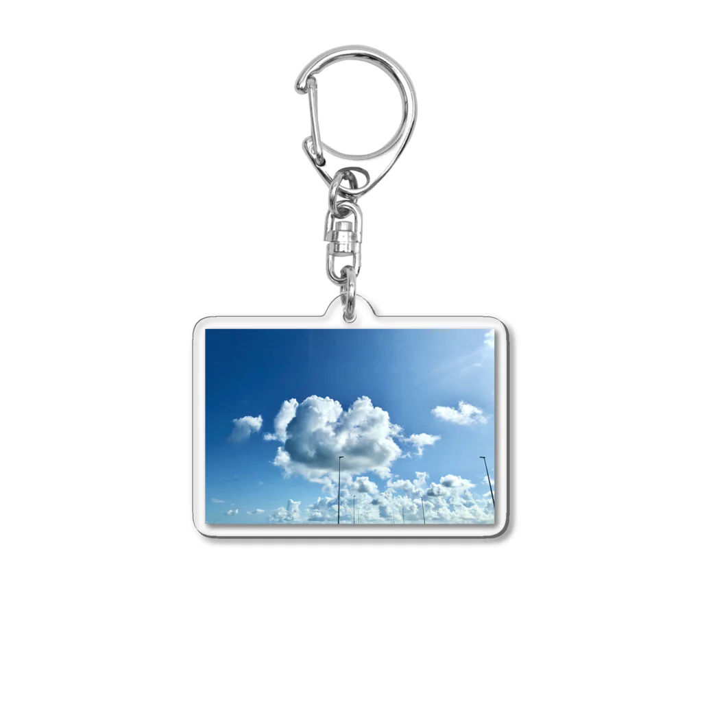 空飛ぶ猫 sakuuのclouds Acrylic Key Chain