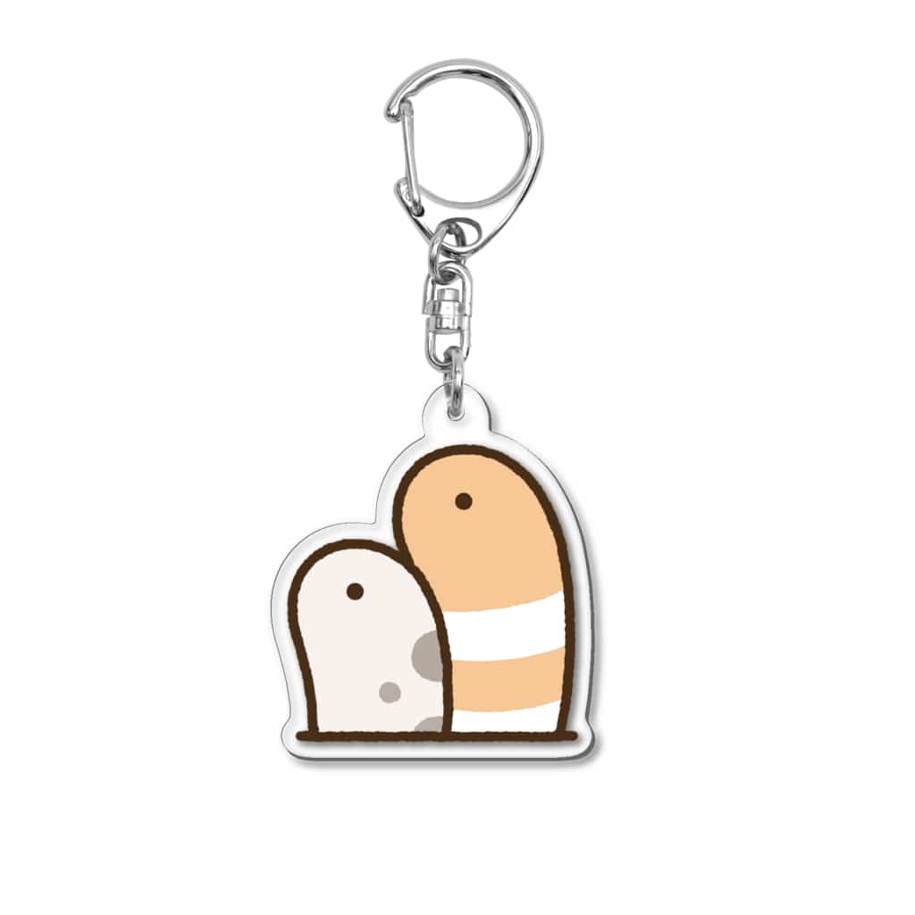 かやぬゆみのチンアナゴとニシキアナゴ Acrylic Key Chain