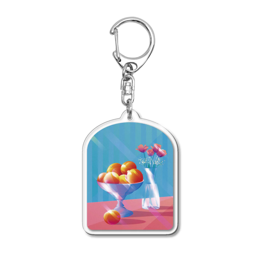 IONAの夏の押し売りSHOPのピカピカオレンジとキラキラ花瓶のキーホルダー Acrylic Key Chain