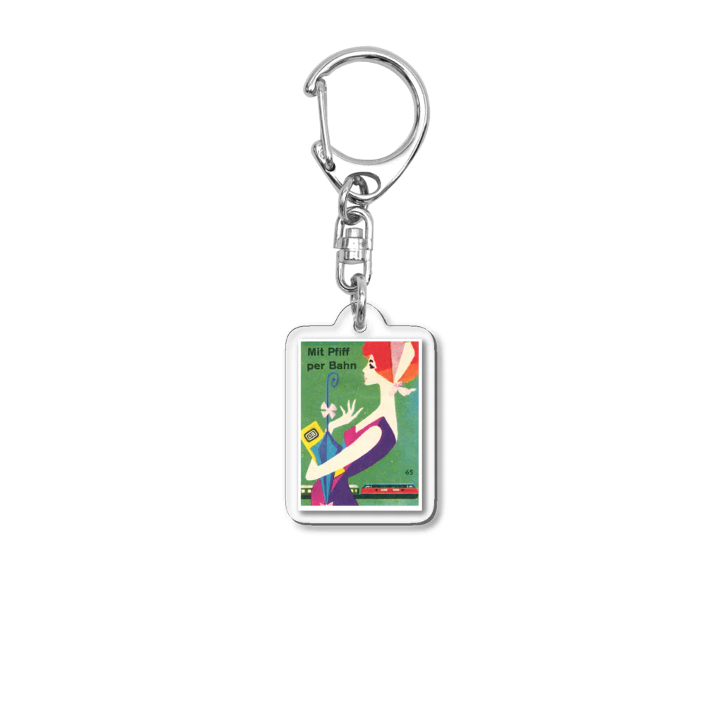 YS VINTAGE WORKSのドイツ国鉄 DB レディー２　日傘 Acrylic Key Chain