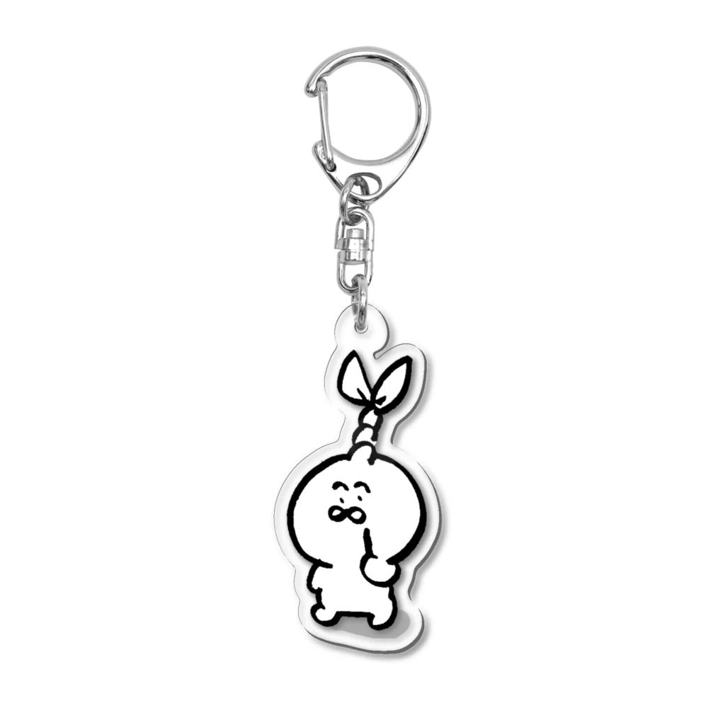 井上 いくらの歩きながらまゆげ描く Acrylic Key Chain