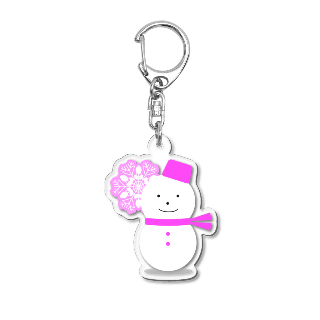 HonNeのゆきだるマン（桃） Acrylic Key Chain