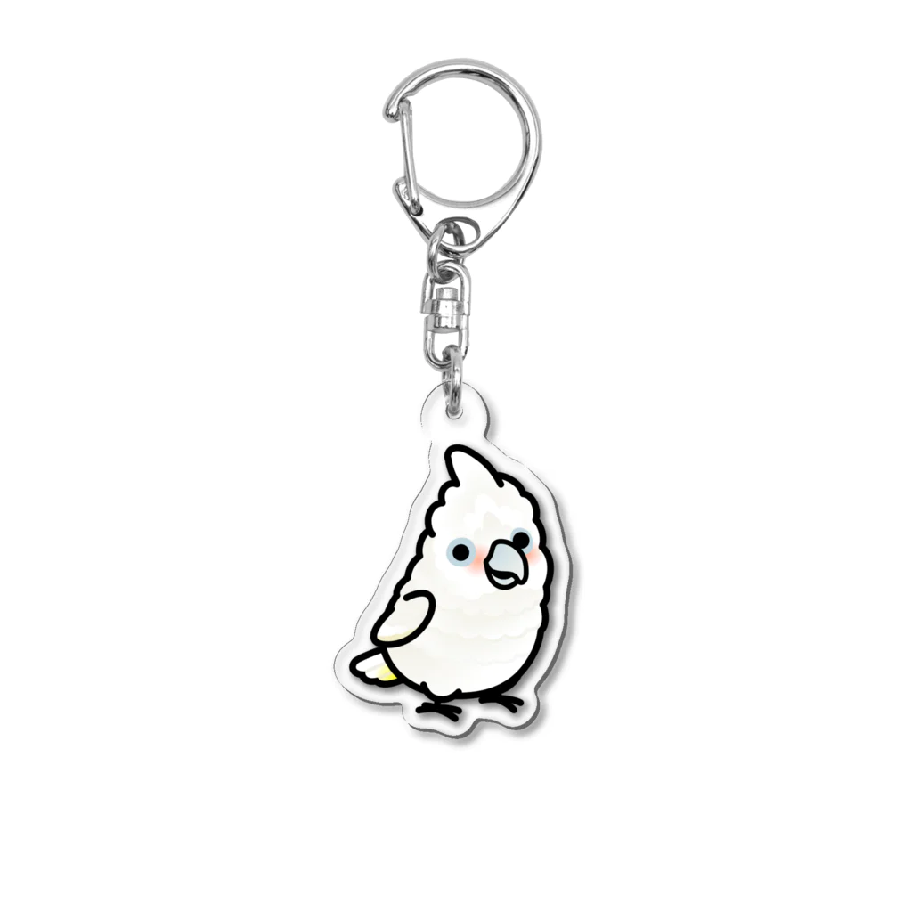 Cody the LovebirdのChubby Bird シロビタイムジオウム Acrylic Key Chain