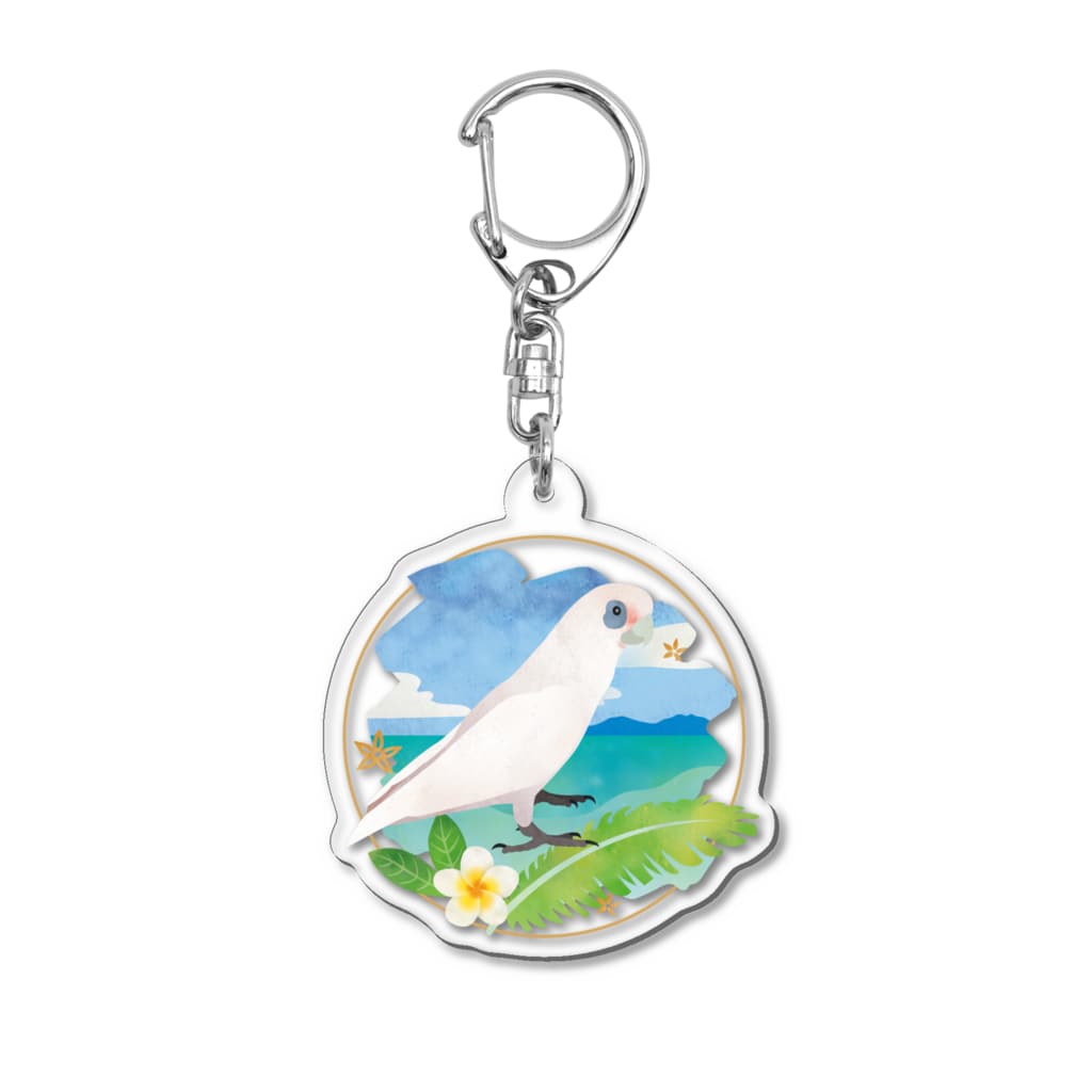 アカビタイムジオウム Acrylic Key Chain By Mikiho トリピカル Mksousaku Suzuri