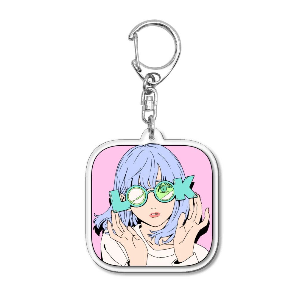 ねこぜもんのLOOK ( Type B ) Acrylic Key Chain