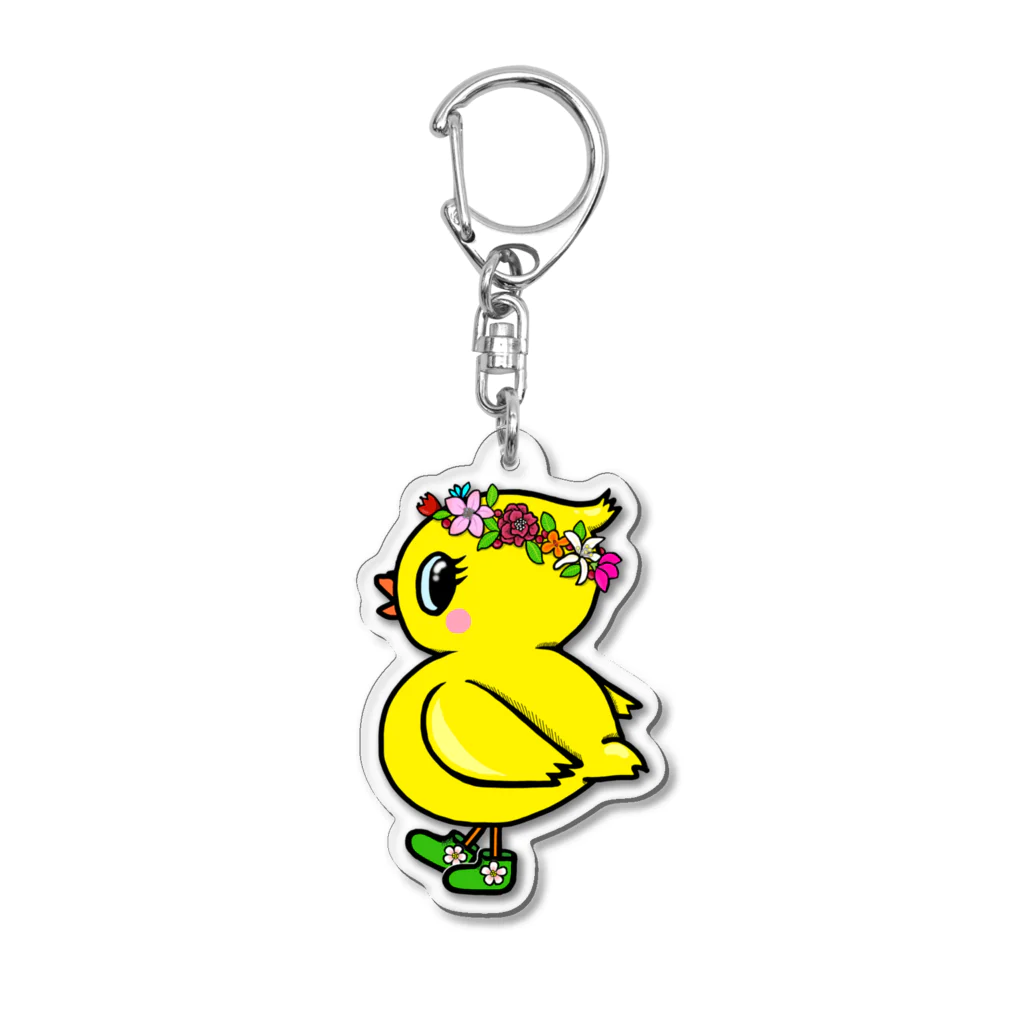 LalaHangeulの花冠ひよ子 Acrylic Key Chain