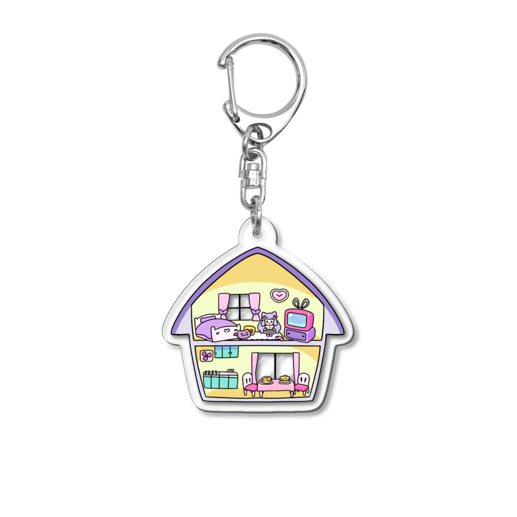 よなよなこうもりのよなこちゃん　おでかけハウス Acrylic Key Chain