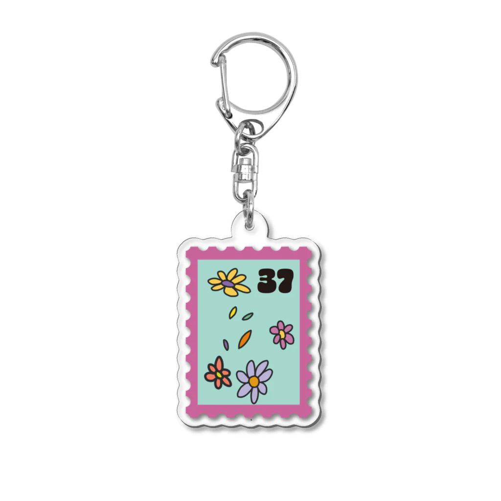 🏝MANARiN🌺のFlower stamp Acrylic Key Chain