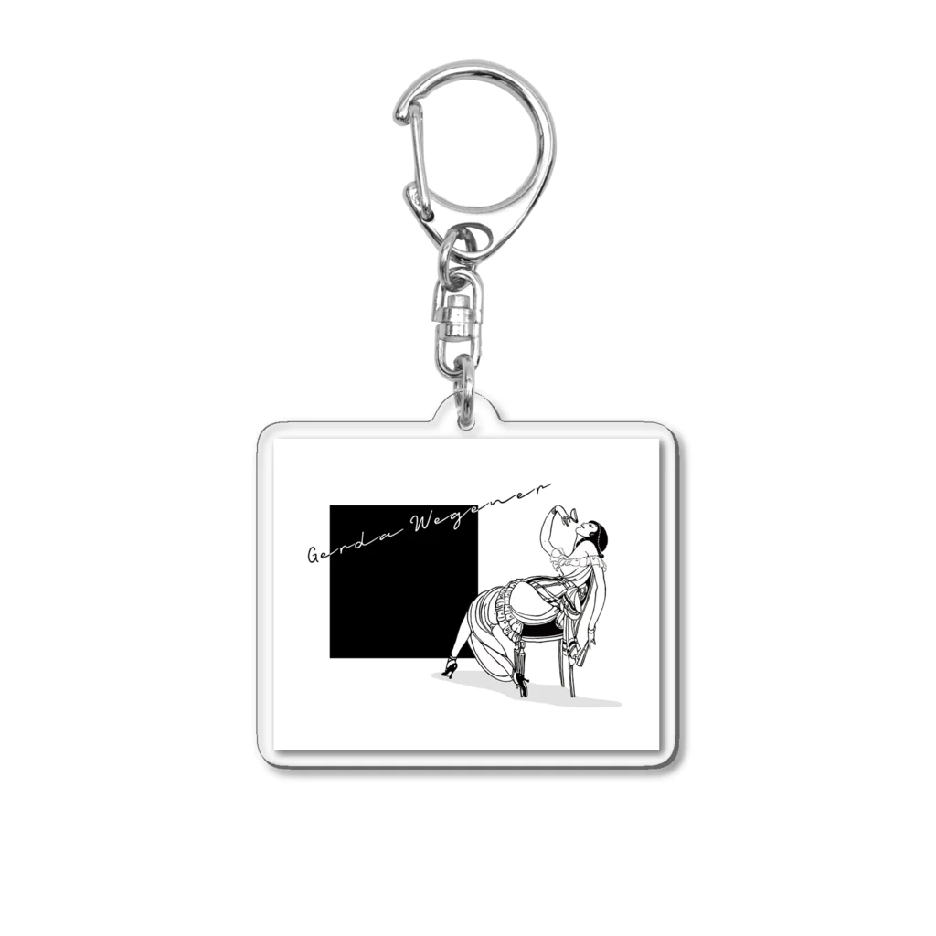 Cordelia　SUZURI分室のGERDA "Black square" Acrylic Key Chain