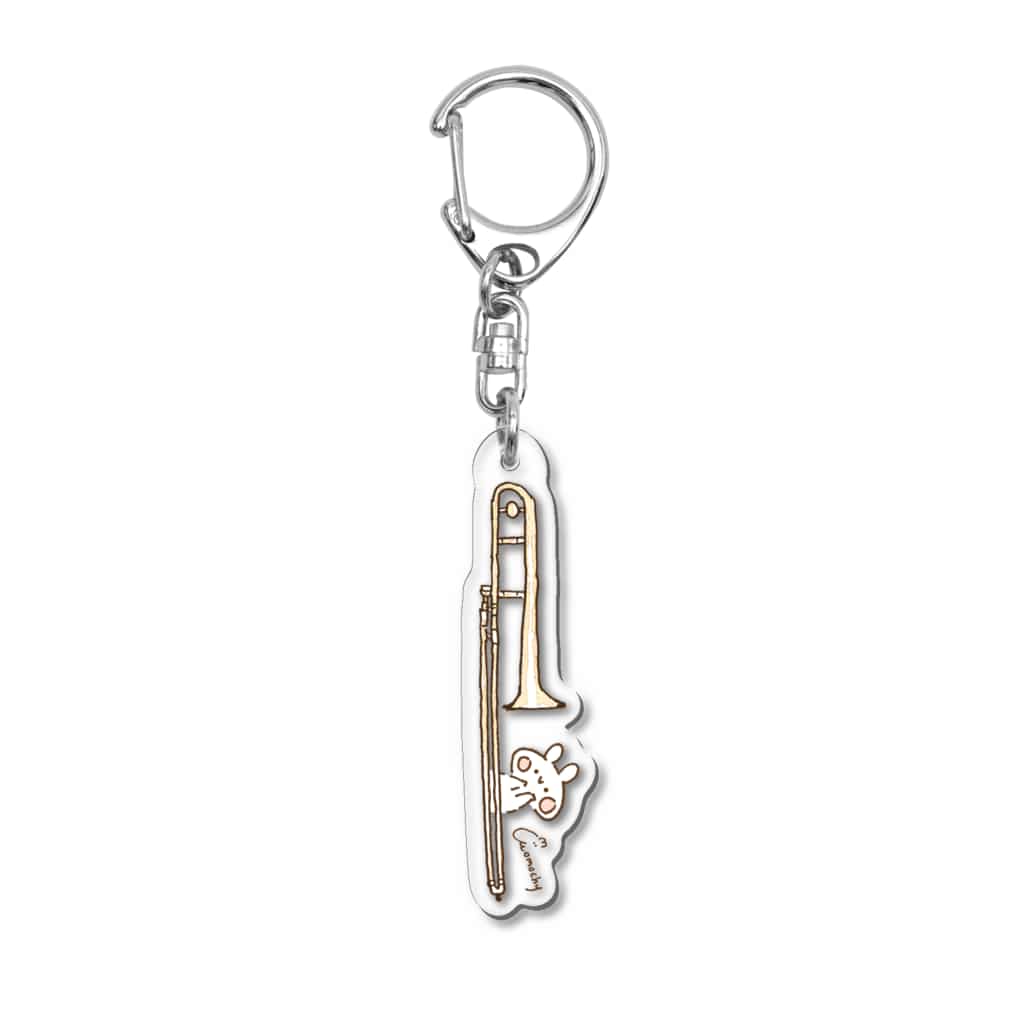 ＊momochy shop＊のアルトトロンボーンとうさぎ Acrylic Key Chain