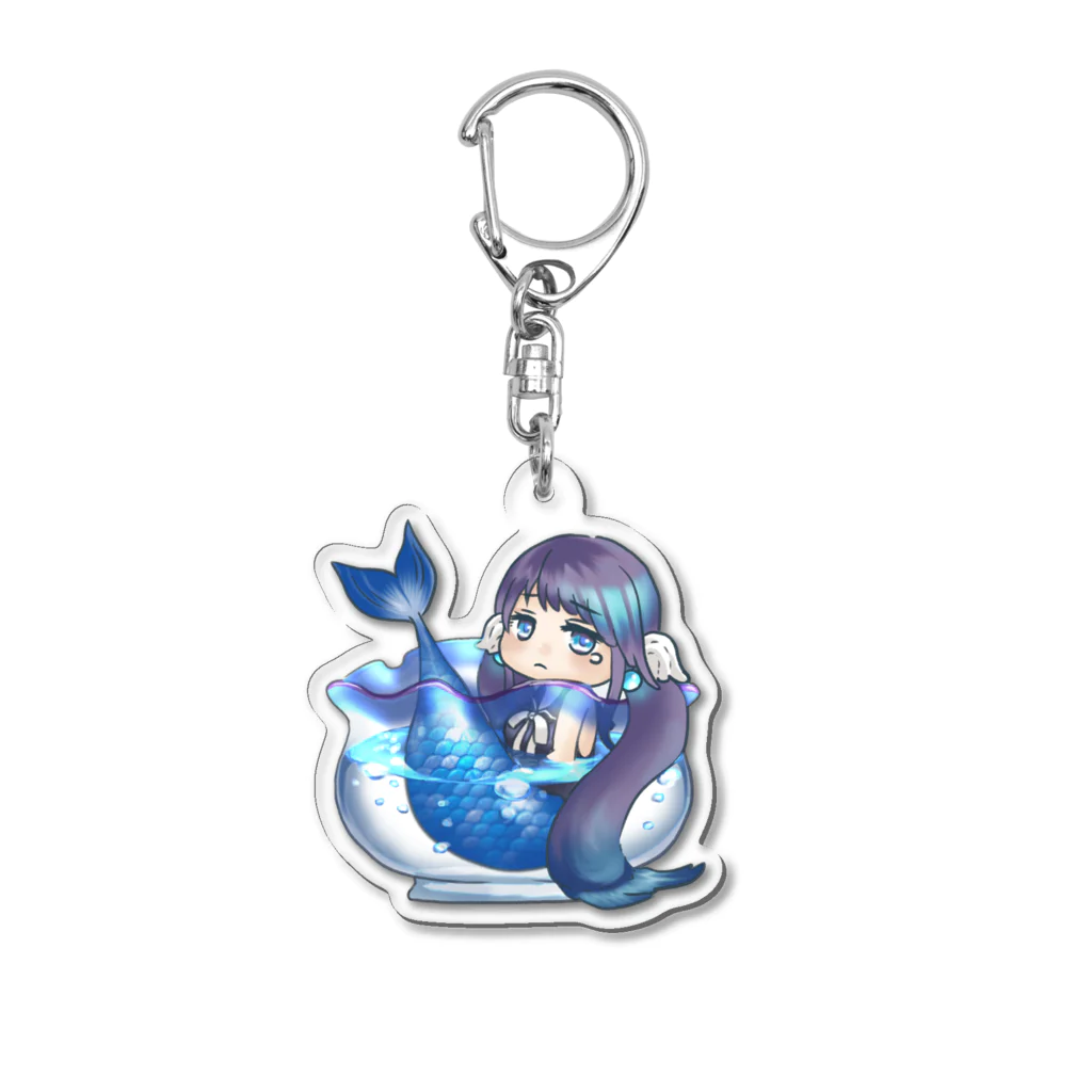 Para Tiの人魚姫と金魚鉢 Acrylic Key Chain