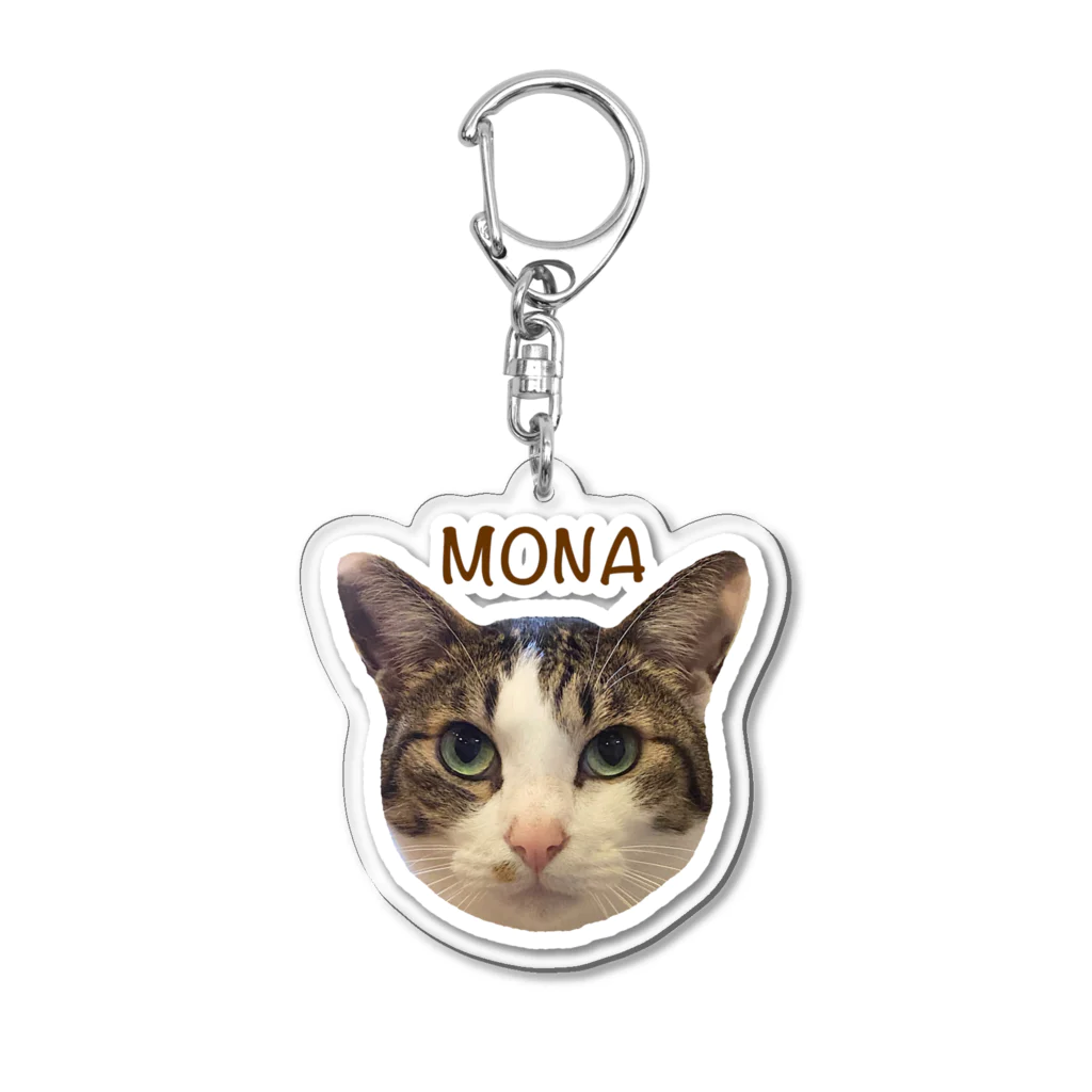 猫カフェ ぶぅたんグッズショップの絵文字モナくん Acrylic Key Chain