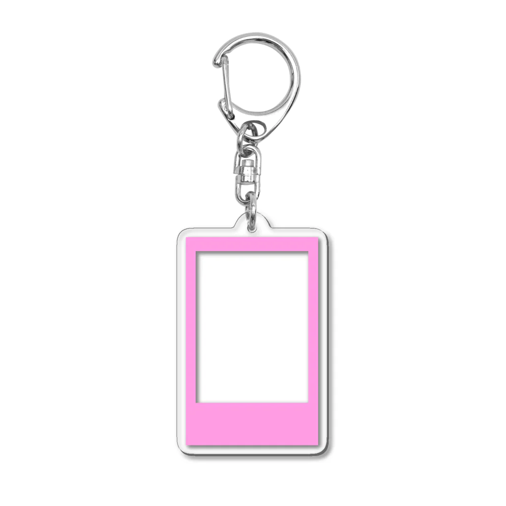 hyu_hyu_hyu_hyuのどこでもインスタントカメラ（ピンク） Acrylic Key Chain