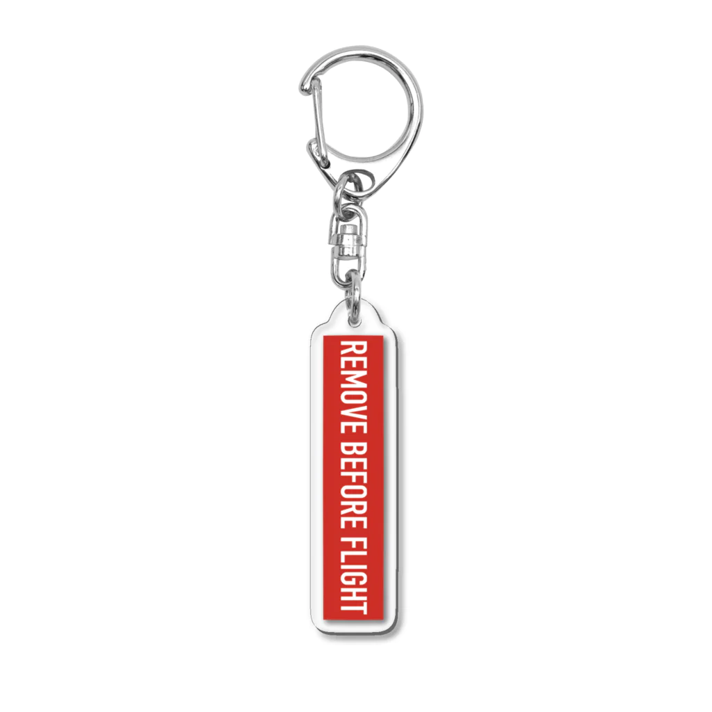 IKEYAN STOREのREMOVE BEFORE FLIGHT フライトタグ アクリルキーホルダー