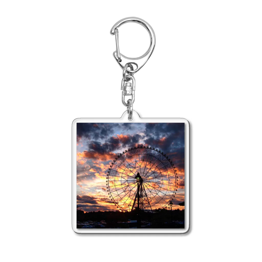 taka_1026の燃え萌え夕焼け空 Acrylic Key Chain