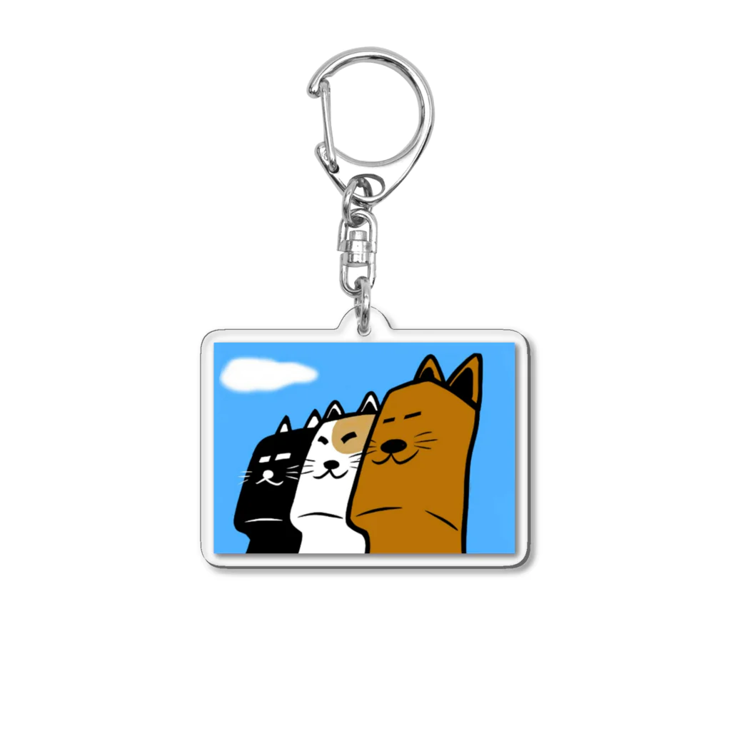 日々好日屋2号店の猫モアイ Acrylic Key Chain