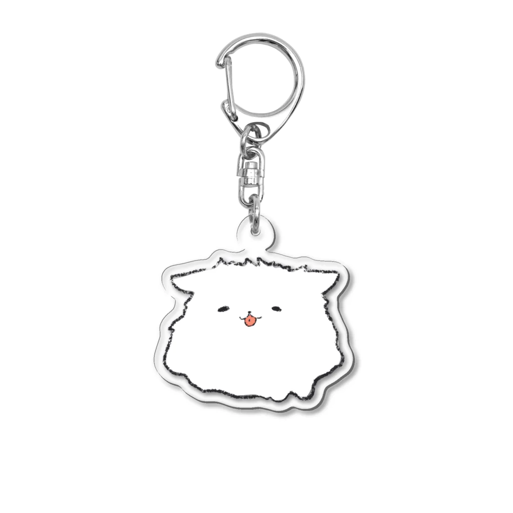 ちくわぶの溶けイッヌ（しろ） Acrylic Key Chain