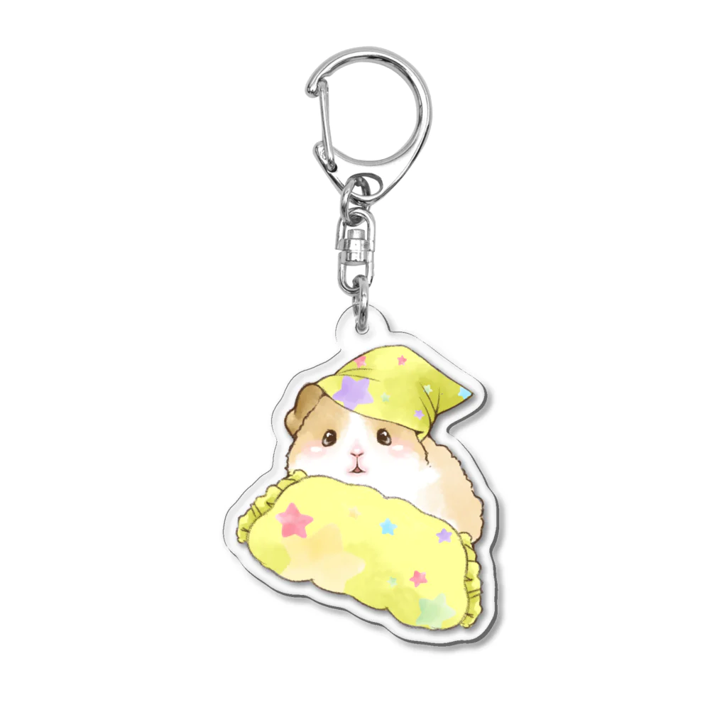 moca's  atelierの不眠の日のモルモット Acrylic Key Chain