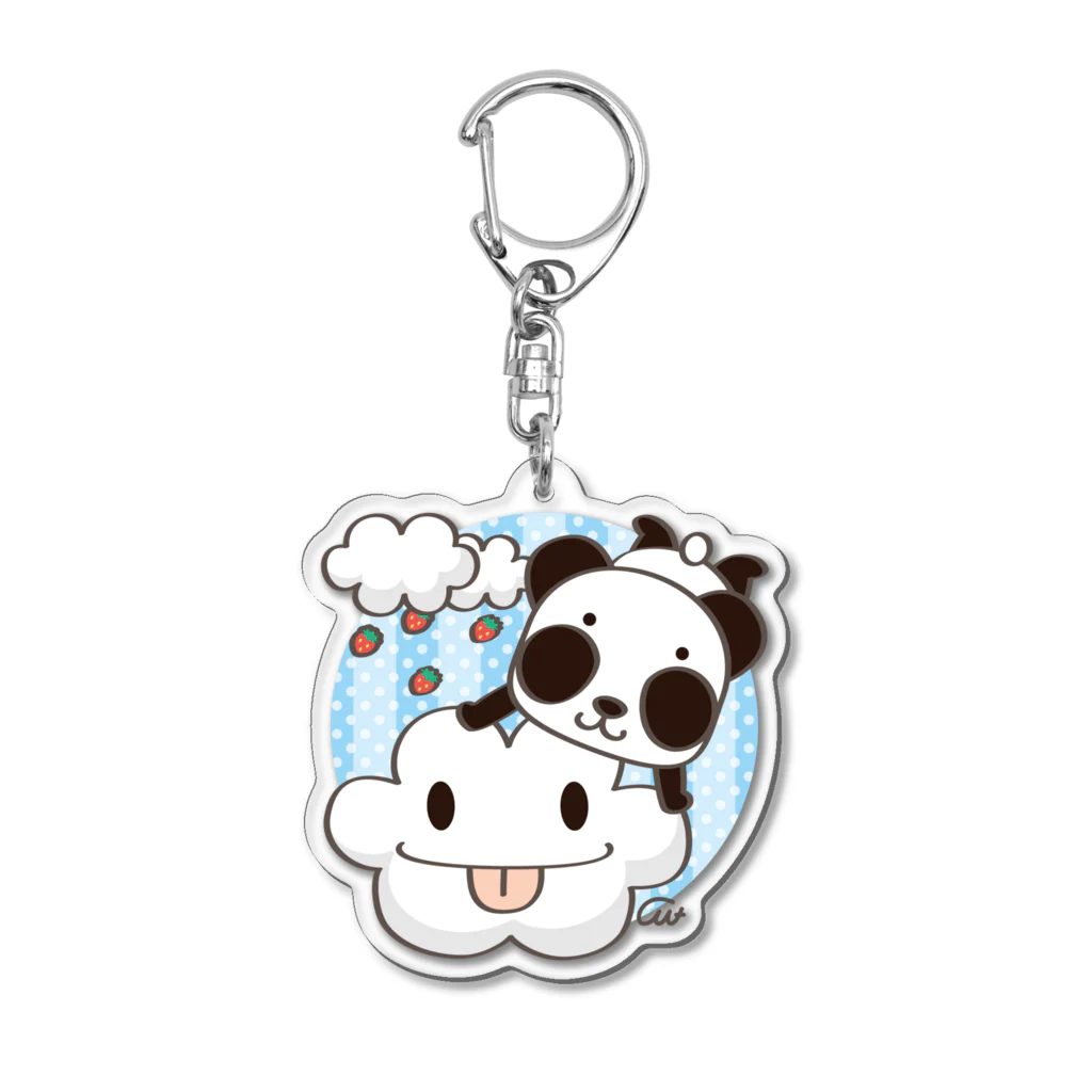 イラスト MONYAAT のズレちゃんとくもちゃん Acrylic Key Chain