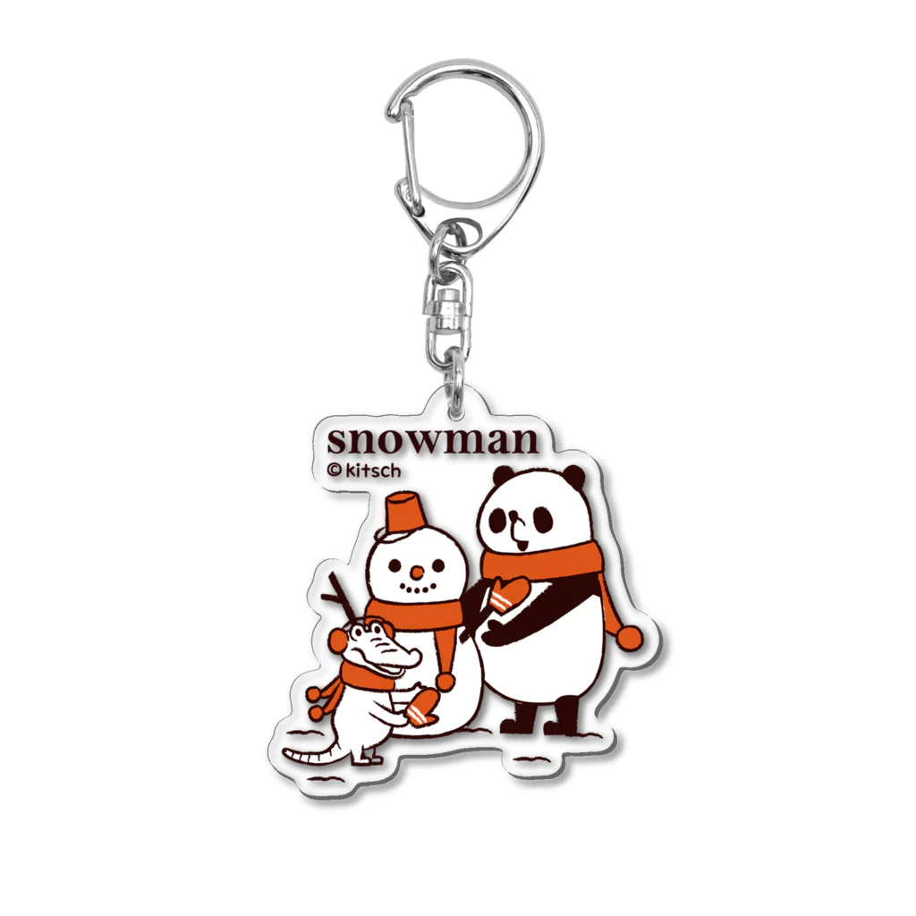 キッチュの雪だるま　パンダのおはなし Acrylic Key Chain