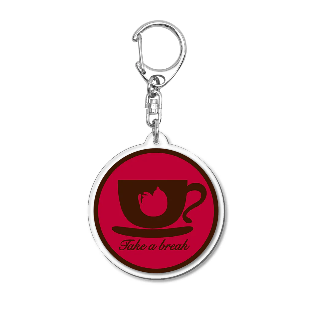 保護猫支援ショップ・パール女将のお宿のTake a break Acrylic Key Chain