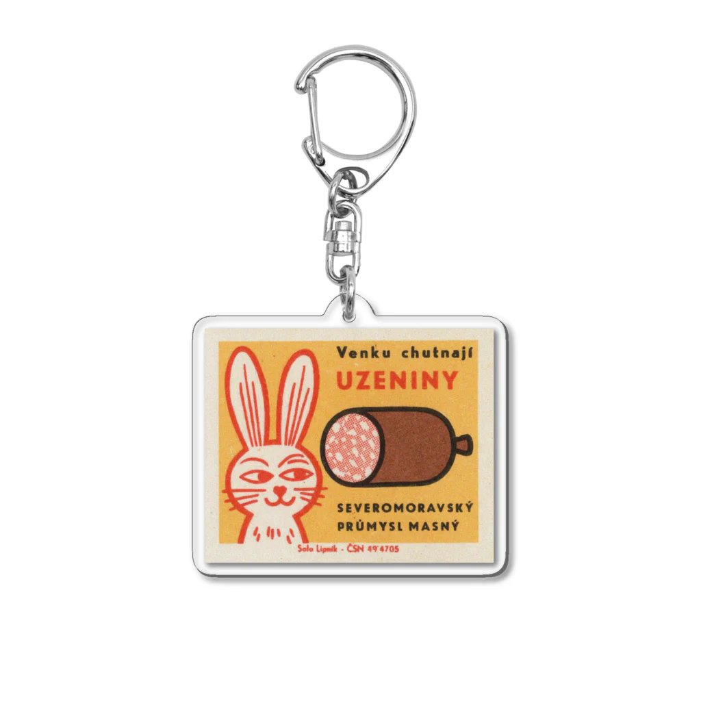 YS VINTAGE WORKSのチェコ　ウサギとソーセージ Acrylic Key Chain