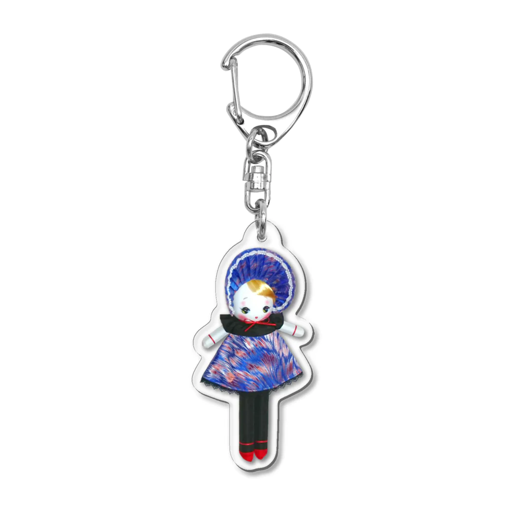 麻琴 (Makoto)の文化人形 瑠璃 アクリルキーホルダー Acrylic Key Chain