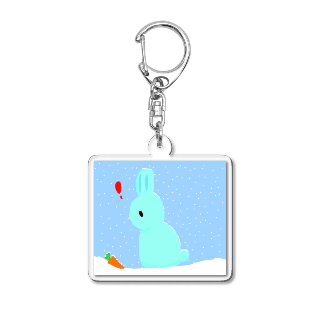 うさぎショップ！！の雪うさぎ Acrylic Key Chain