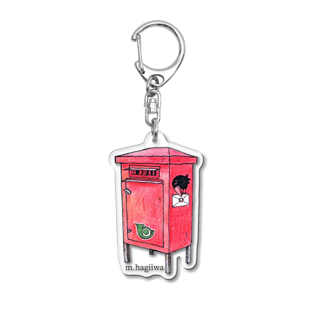 萩岩睦美のグッズショップのアクキー　ブダペストのポスト Acrylic Key Chain