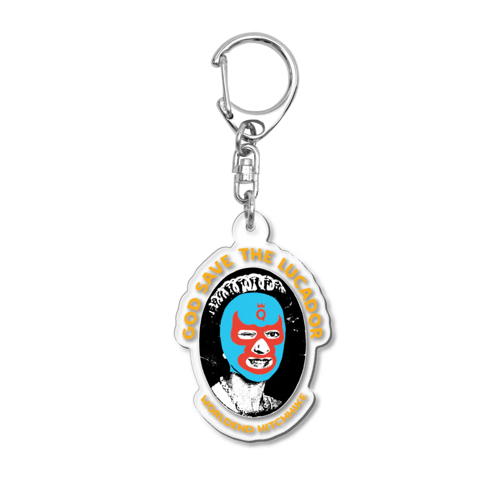 ワールドエンド ヒッチハイクのゴッド・セーブ・ザ・ルチャドール　GOD SAVE THE LUCHADOR Acrylic Key Chain