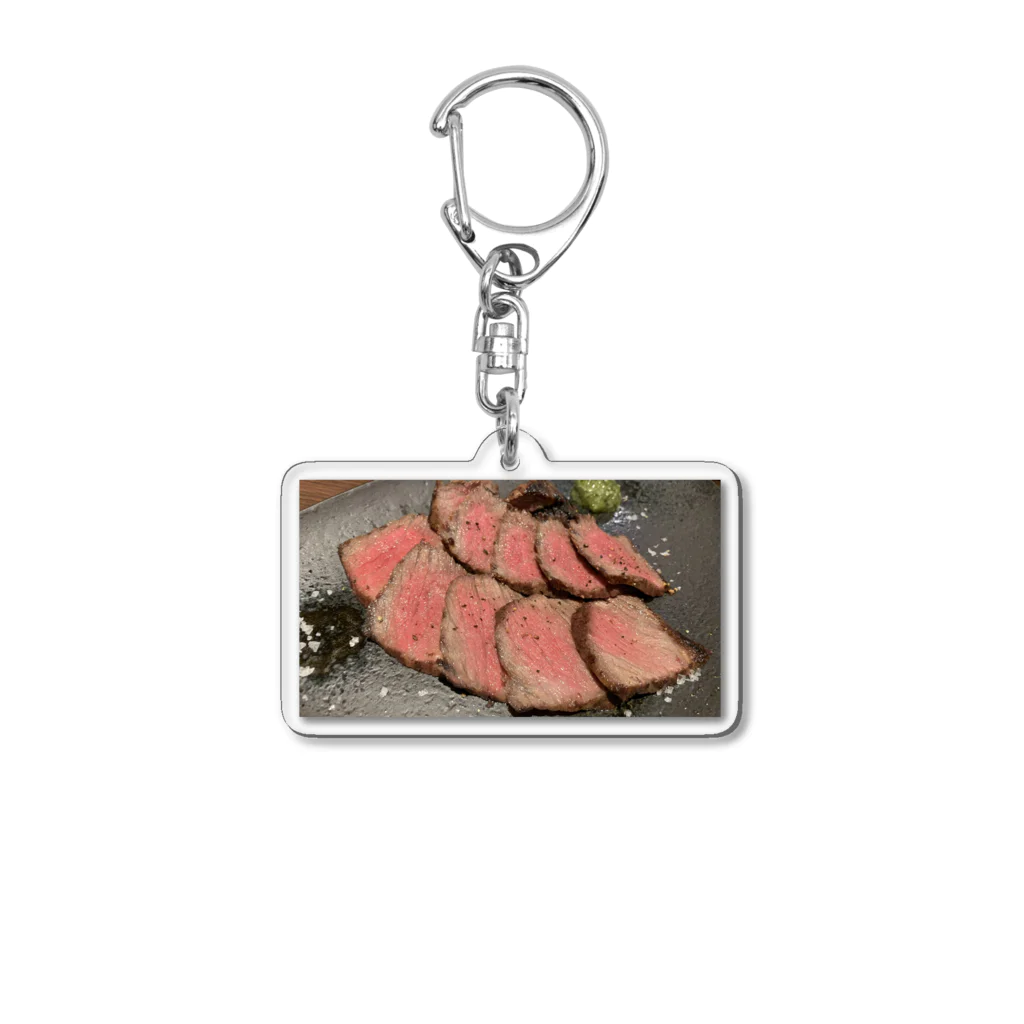 tatatakahashiの吉祥寺で食べた肉 Acrylic Key Chain