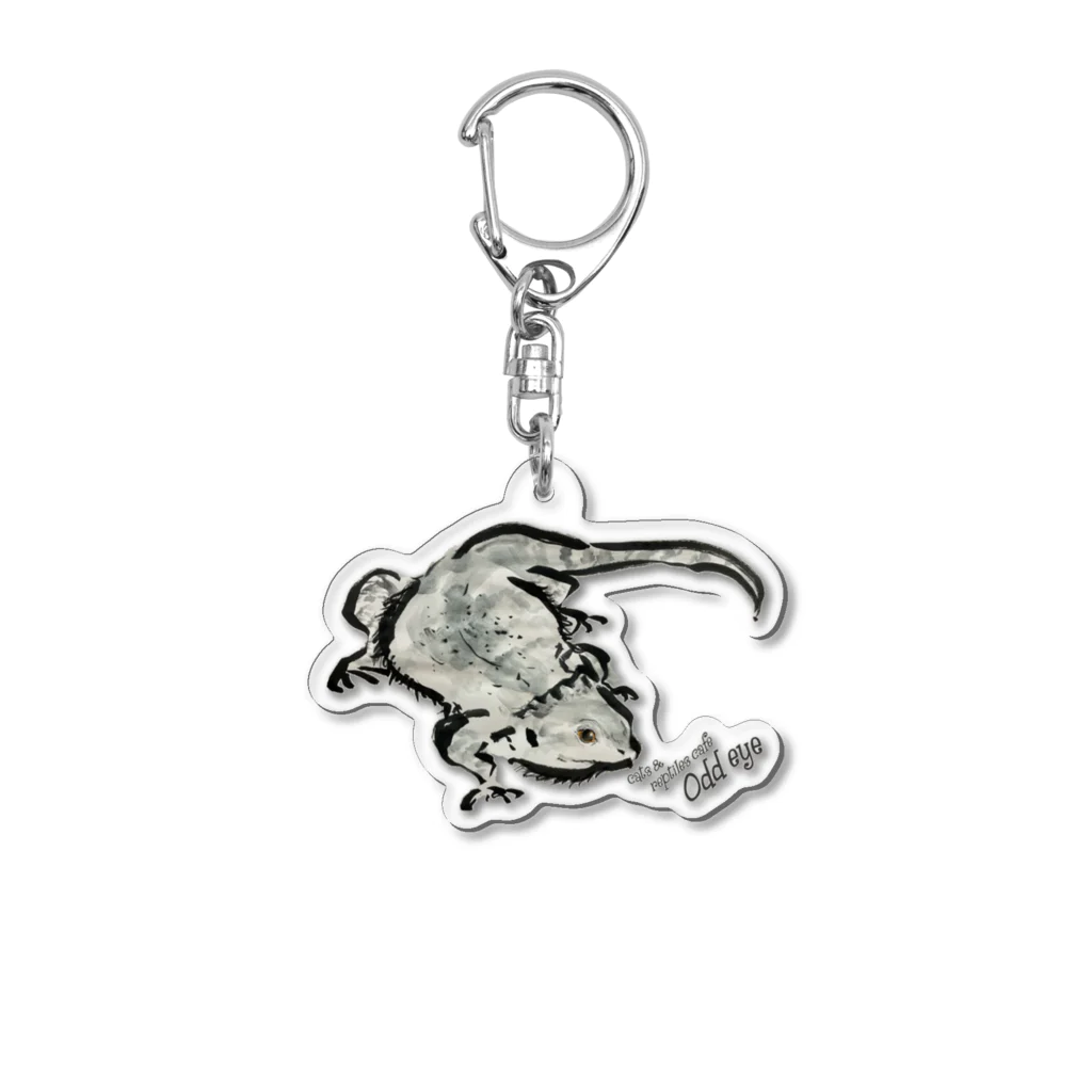 cats&reptiles cafe Odd eyeの墨アゴグッズ。 Acrylic Key Chain