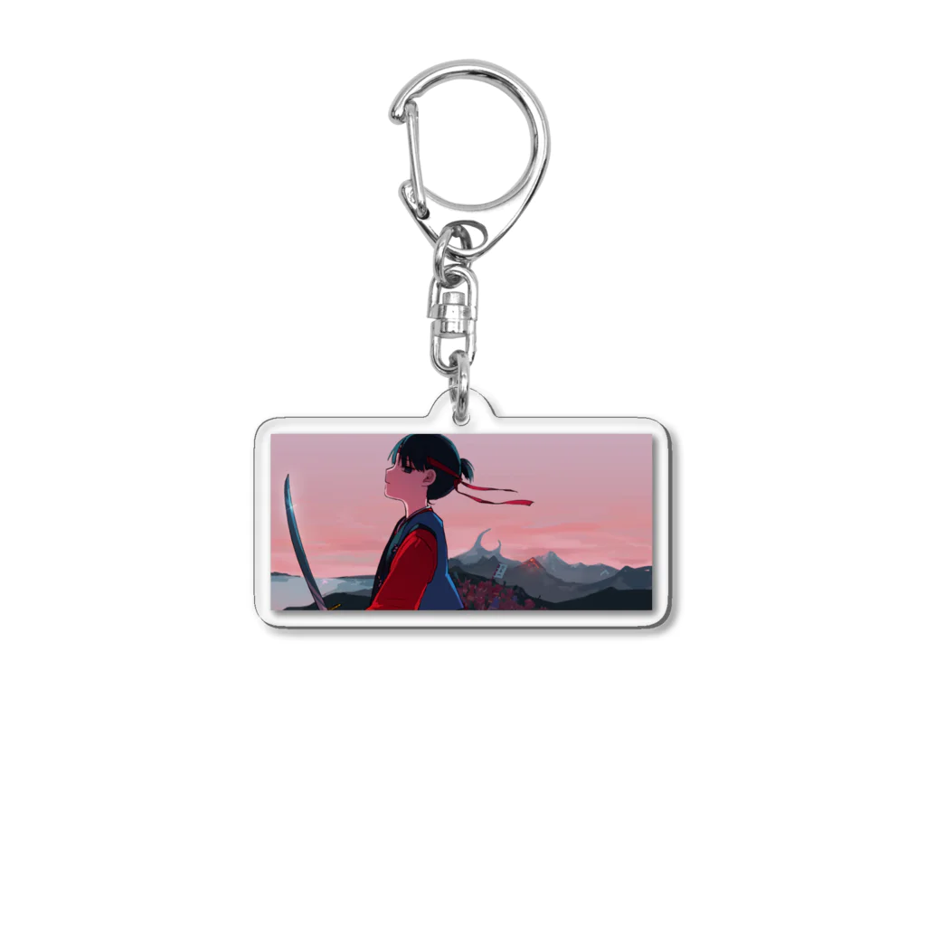 HiJumpショップの桃太郎 Acrylic Key Chain