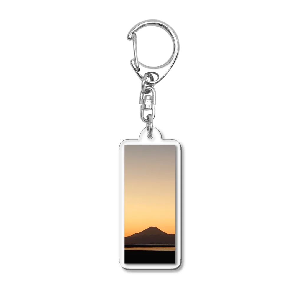 photo-foxの夕暮れ 富士 Acrylic Key Chain